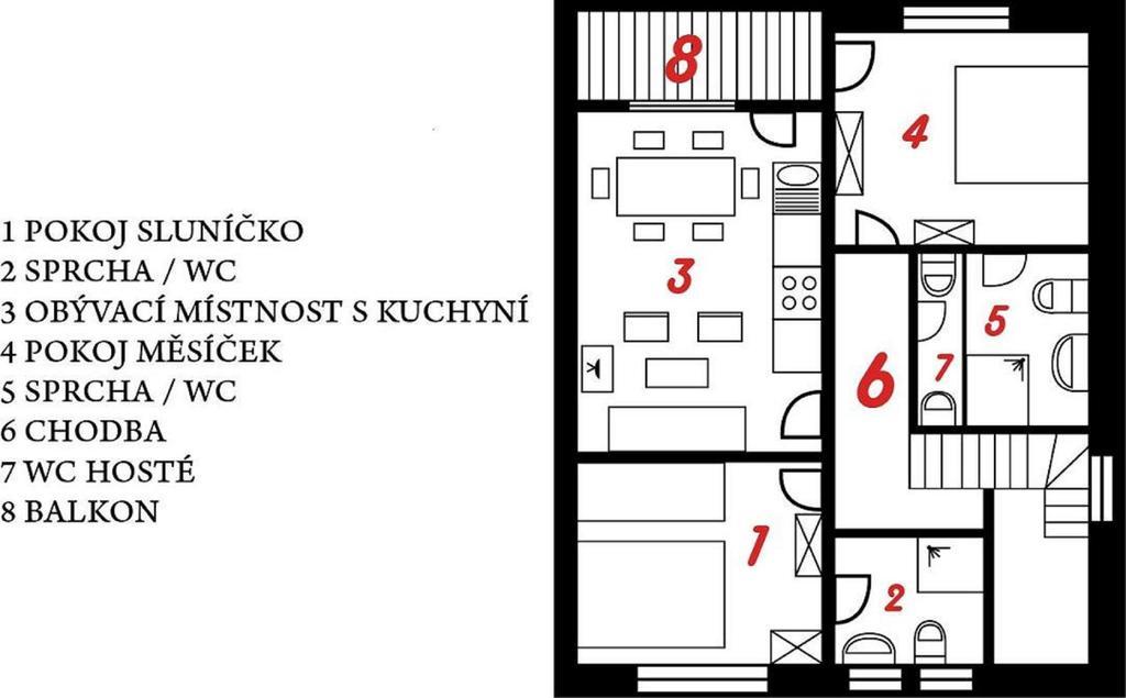 Apartment U Andela Dlouhá Ves Zimmer foto